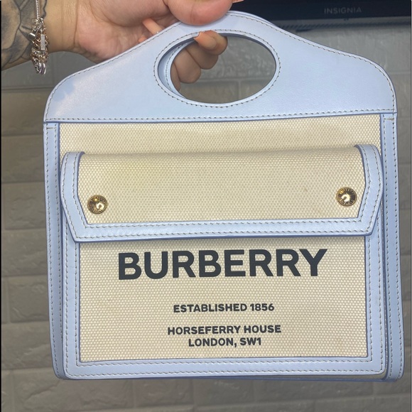 Burberry Mini Two-Tone Canvas and Leather Pocket Bag - Picture 3 of 16